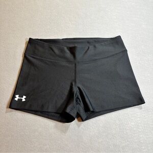 Under Armour Women’s Large‎ Black Compression Shorts Spandex Athletic Activewear
